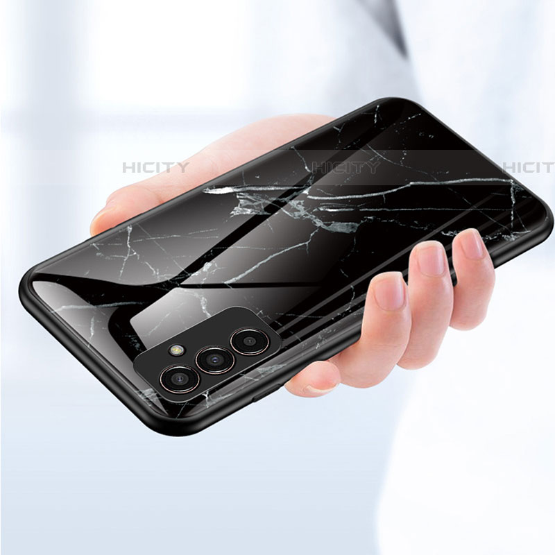 Samsung Galaxy F13 4G用ハイブリットバンパーケース プラスチック パターン 鏡面 カバー サムスン 