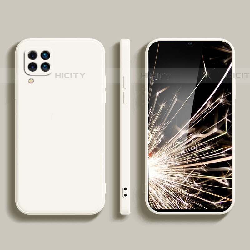 Samsung Galaxy F22 4G用360度 フルカバー極薄ソフトケース シリコンケース 耐衝撃 全面保護 バンパー サムスン ホワイト