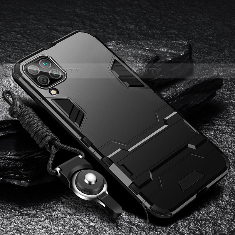 Samsung Galaxy F22 4G用ハイブリットバンパーケース スタンド プラスチック 兼シリコーン カバー R01 サムスン 