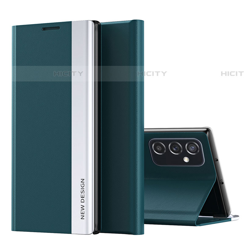 Samsung Galaxy F23 5G用手帳型 レザーケース スタンド カバー QH2 サムスン グリーン