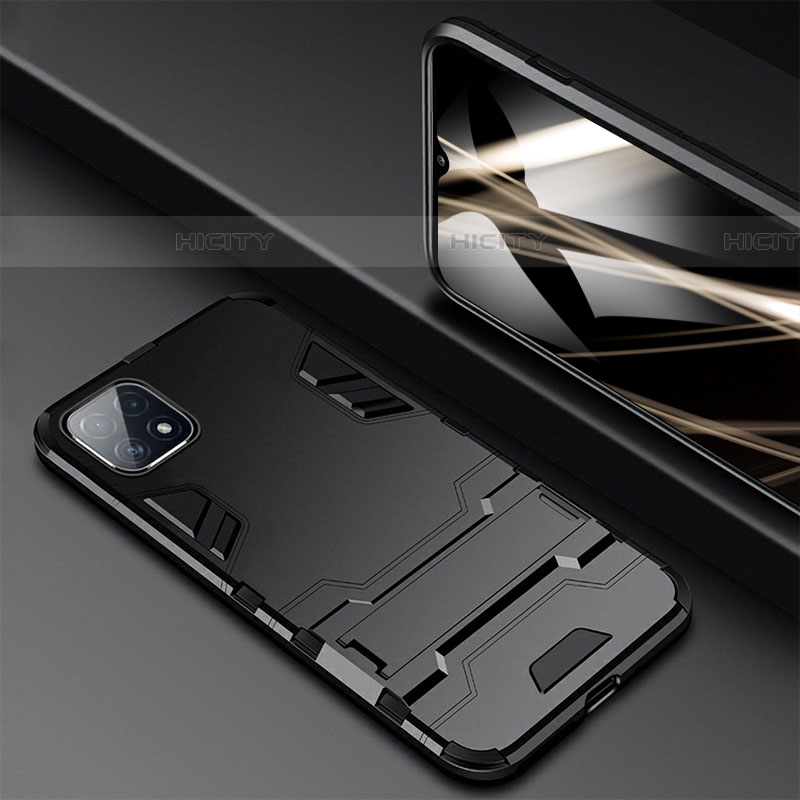 Samsung Galaxy F42 5G用ハイブリットバンパーケース スタンド プラスチック 兼シリコーン カバー サムスン 