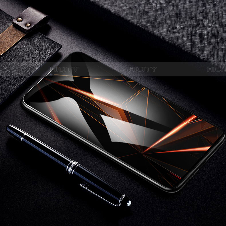 Samsung Galaxy F42 5G用強化ガラス フル液晶保護フィルム サムスン ブラック