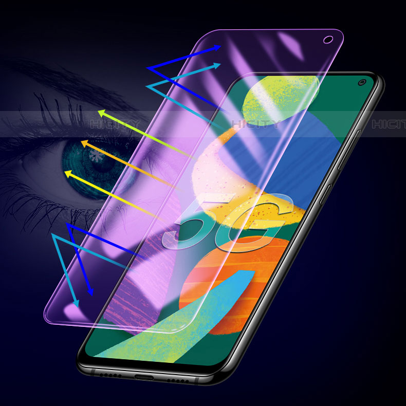 Samsung Galaxy F52 5G用アンチグレア ブルーライト 強化ガラス 液晶保護フィルム サムスン クリア