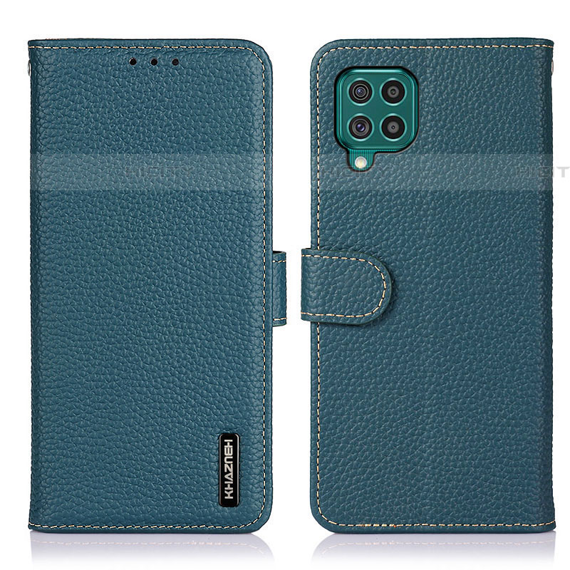 Samsung Galaxy F62 5G用手帳型 レザーケース スタンド カバー B01H サムスン グリーン