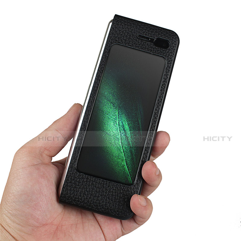 Samsung Galaxy Fold用ケース 高級感 手触り良いレザー柄 サムスン 