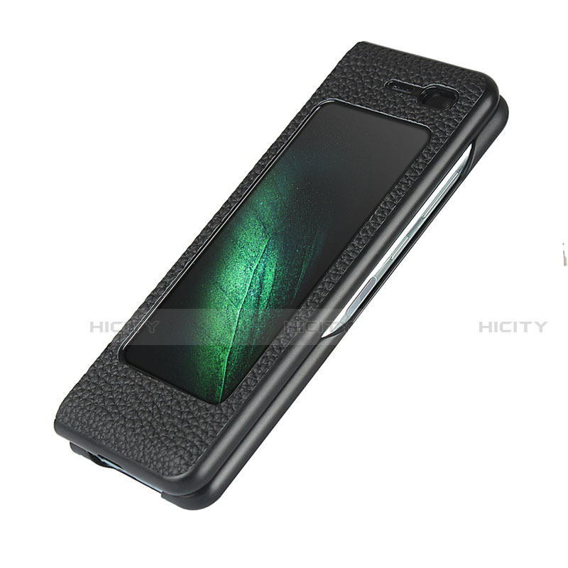Samsung Galaxy Fold用ケース 高級感 手触り良いレザー柄 サムスン 