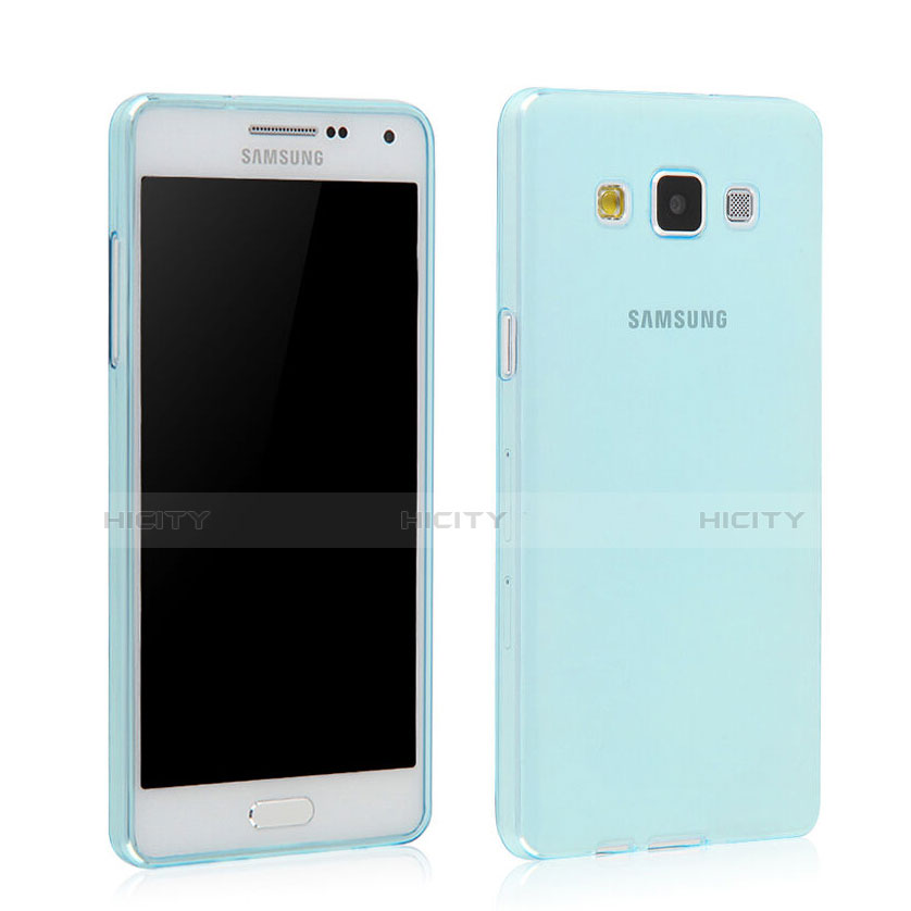 Samsung Galaxy Grand 3 G7200用極薄ソフトケース シリコンケース 耐衝撃 全面保護 クリア透明 サムスン ネイビー