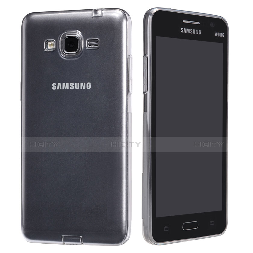 Samsung Galaxy Grand Prime SM-G530H用極薄ソフトケース シリコンケース 耐衝撃 全面保護 クリア透明 T02 サムスン クリア