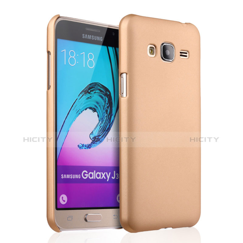 Samsung Galaxy J3 (2016) J320F J3109用ハードケース プラスチック 質感もマット サムスン ゴールド