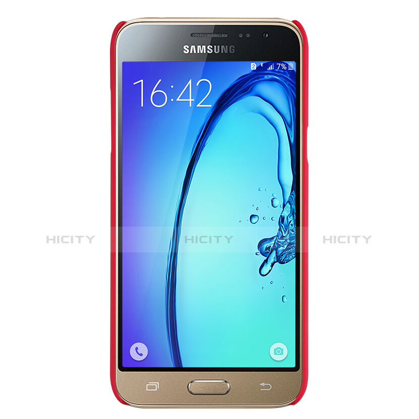 Samsung Galaxy J3 (2016) J320F J3109用ハードケース プラスチック 質感もマット M02 サムスン レッド