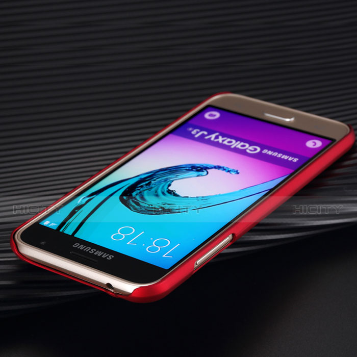 Samsung Galaxy J3用ハードケース プラスチック 質感もマット サムスン レッド