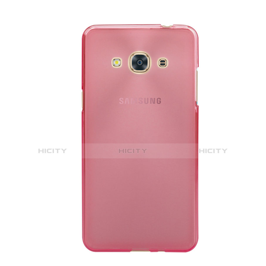 Samsung Galaxy J3 Pro (2016) J3110用極薄ソフトケース シリコンケース 耐衝撃 全面保護 クリア透明 サムスン ピンク