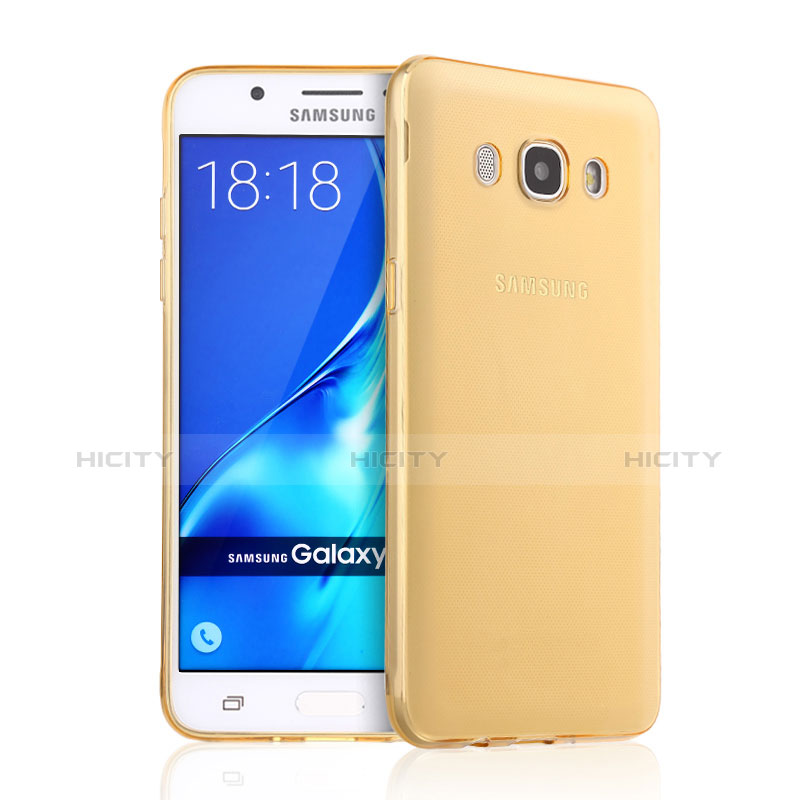Samsung Galaxy J5 (2016) J510FN J5108用極薄ソフトケース シリコンケース 耐衝撃 全面保護 クリア透明 サムスン ゴールド