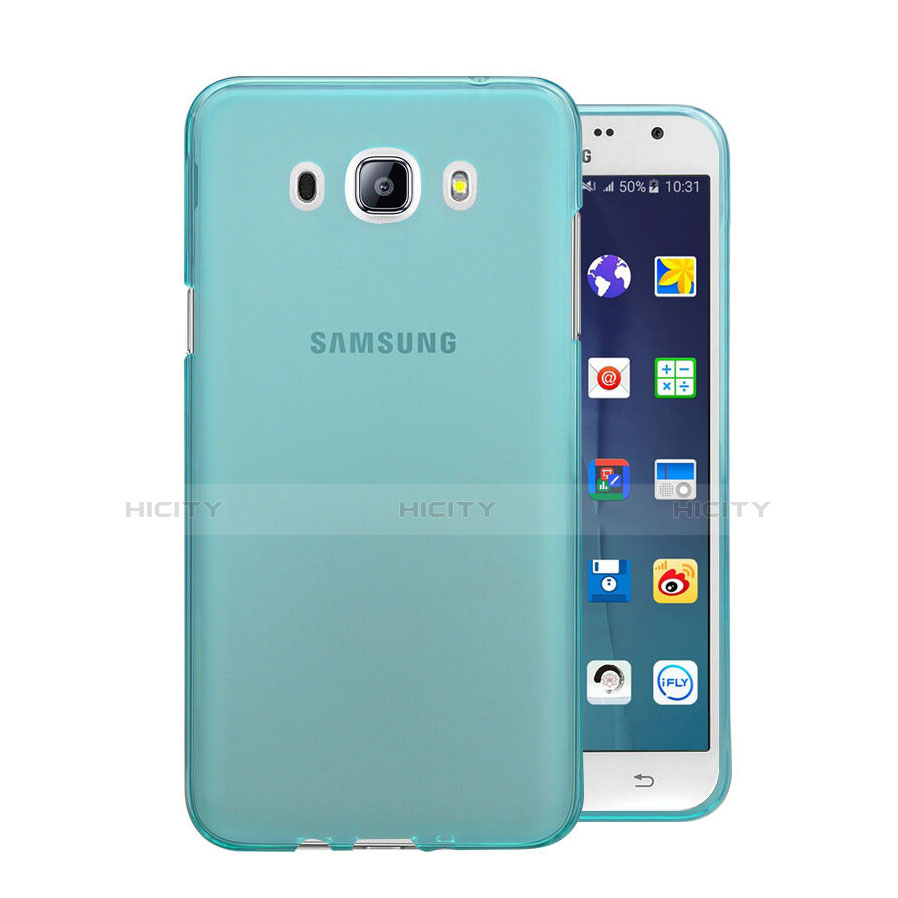 Samsung Galaxy J5 (2016) J510FN J5108用極薄ソフトケース シリコンケース 耐衝撃 全面保護 クリア透明 サムスン ネイビー