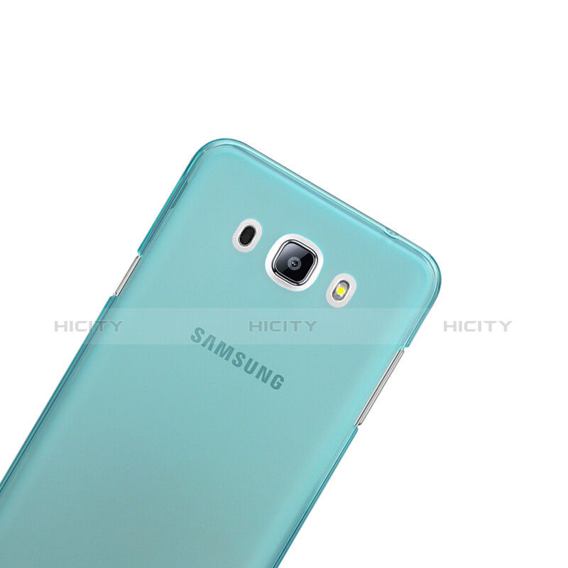Samsung Galaxy J5 Duos (2016)用極薄ソフトケース シリコンケース 耐衝撃 全面保護 クリア透明 サムスン ネイビー