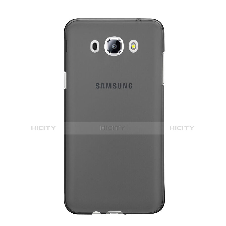 Samsung Galaxy J5 Duos (2016)用極薄ソフトケース シリコンケース 耐衝撃 全面保護 クリア透明 サムスン グレー