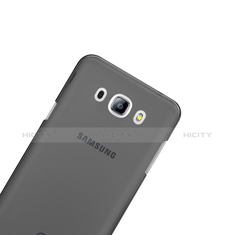 Samsung Galaxy J5 Duos (2016)用極薄ソフトケース シリコンケース 耐衝撃 全面保護 クリア透明 サムスン グレー