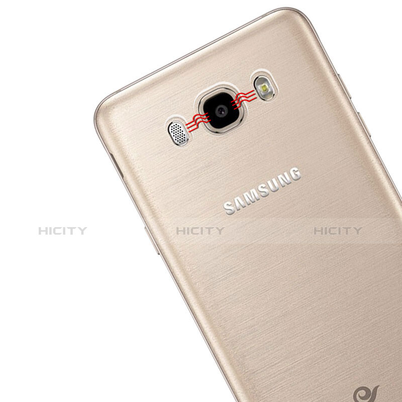 Samsung Galaxy J5 Duos (2016)用極薄ソフトケース シリコンケース 耐衝撃 全面保護 クリア透明 T02 サムスン クリア
