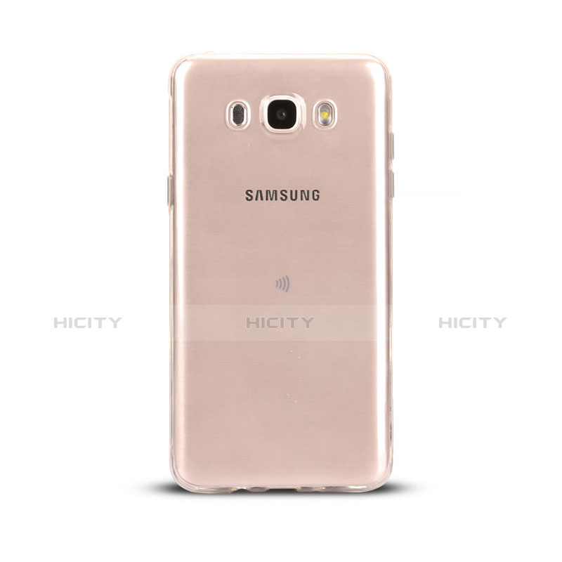 Samsung Galaxy J5 Duos (2016)用極薄ソフトケース シリコンケース 耐衝撃 全面保護 クリア透明 T03 サムスン クリア