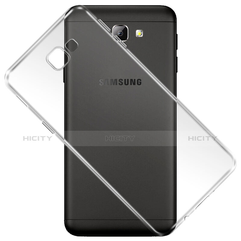 Samsung Galaxy J5 Prime G570F用極薄ソフトケース シリコンケース 耐衝撃 全面保護 クリア透明 T02 サムスン クリア
