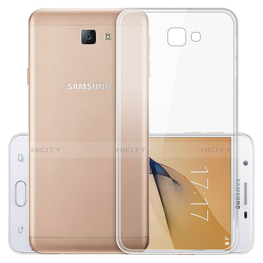 Samsung Galaxy J5 Prime G570F用極薄ソフトケース シリコンケース 耐衝撃 全面保護 クリア透明 T03 サムスン クリア