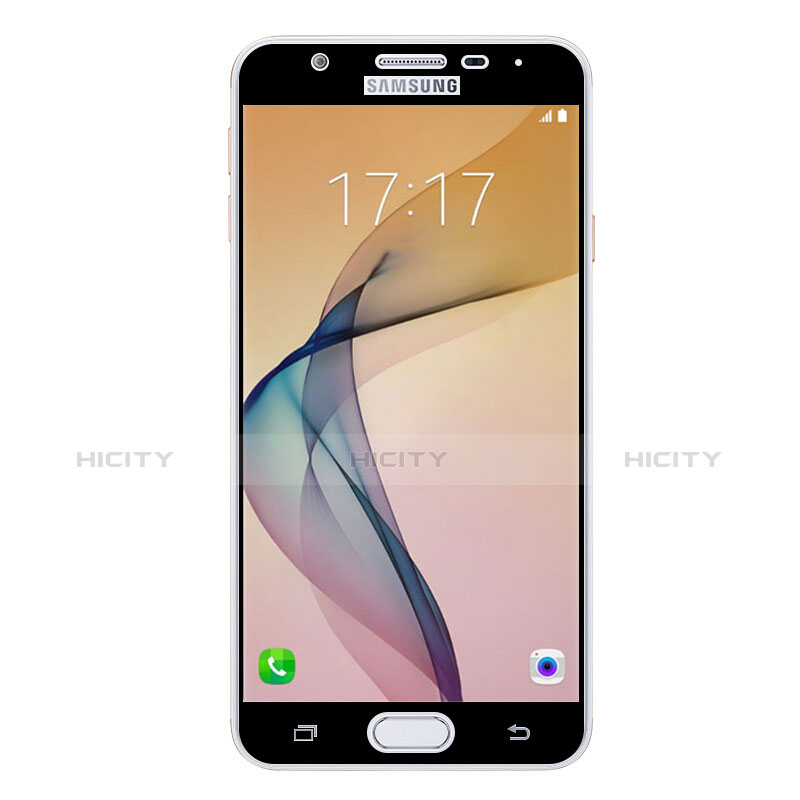 Samsung Galaxy J5 Prime G570F用強化ガラス フル液晶保護フィルム サムスン ブラック