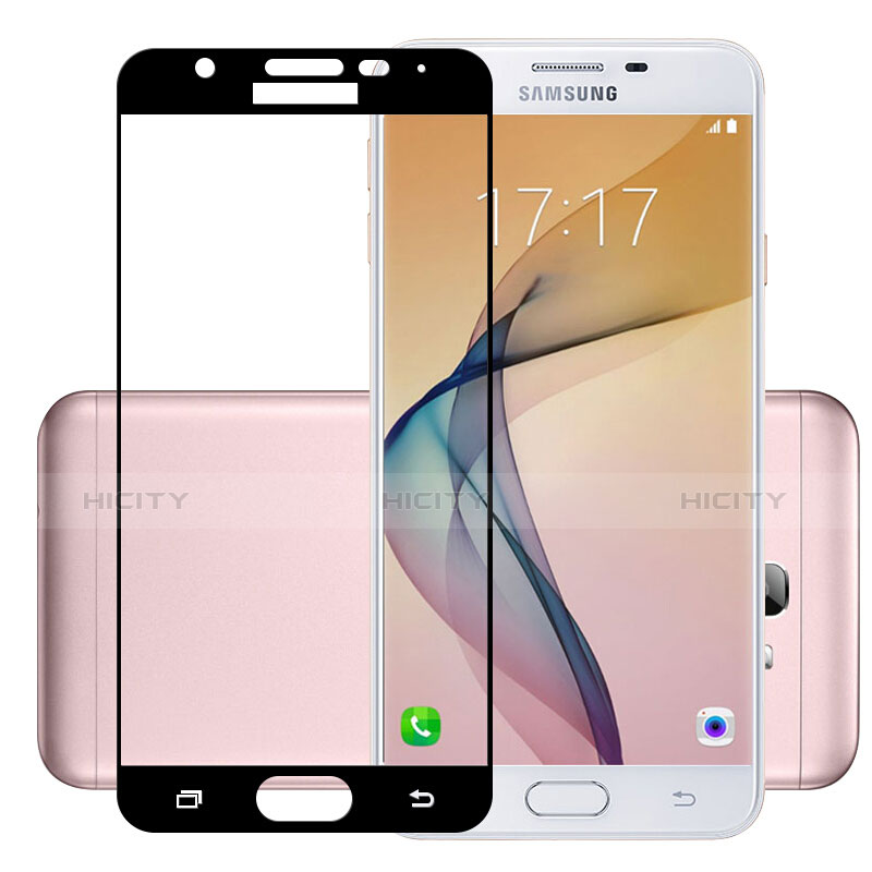 Samsung Galaxy J5 Prime G570F用強化ガラス フル液晶保護フィルム サムスン ブラック