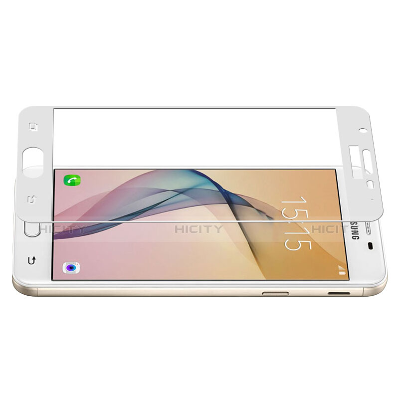 Samsung Galaxy J5 Prime G570F用強化ガラス フル液晶保護フィルム サムスン ホワイト