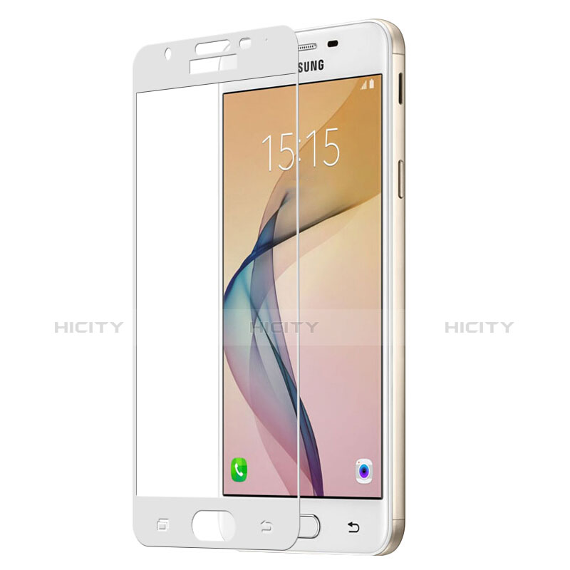 Samsung Galaxy J5 Prime G570F用強化ガラス フル液晶保護フィルム サムスン ホワイト