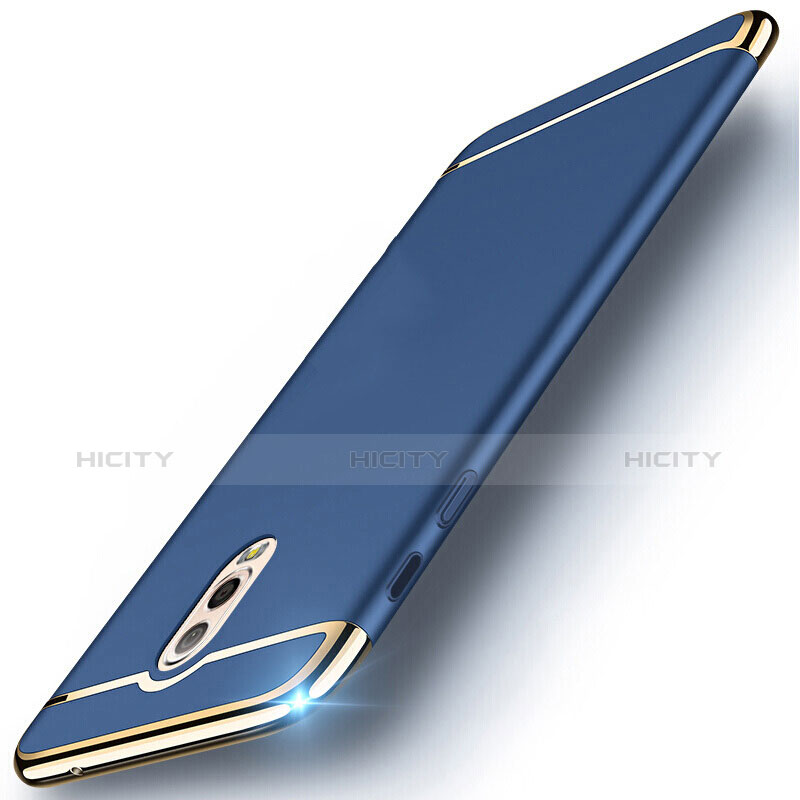 Samsung Galaxy J7 Plus用ケース 高級感 手触り良い メタル兼プラスチック バンパー M01 サムスン ネイビー