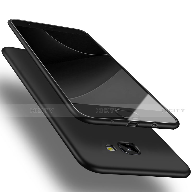 Samsung Galaxy J7 Prime用極薄ソフトケース シリコンケース 耐衝撃 全面保護 サムスン ブラック