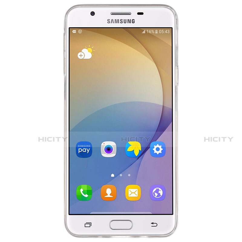 Samsung Galaxy J7 Prime用極薄ソフトケース シリコンケース 耐衝撃 全面保護 クリア透明 T02 サムスン クリア