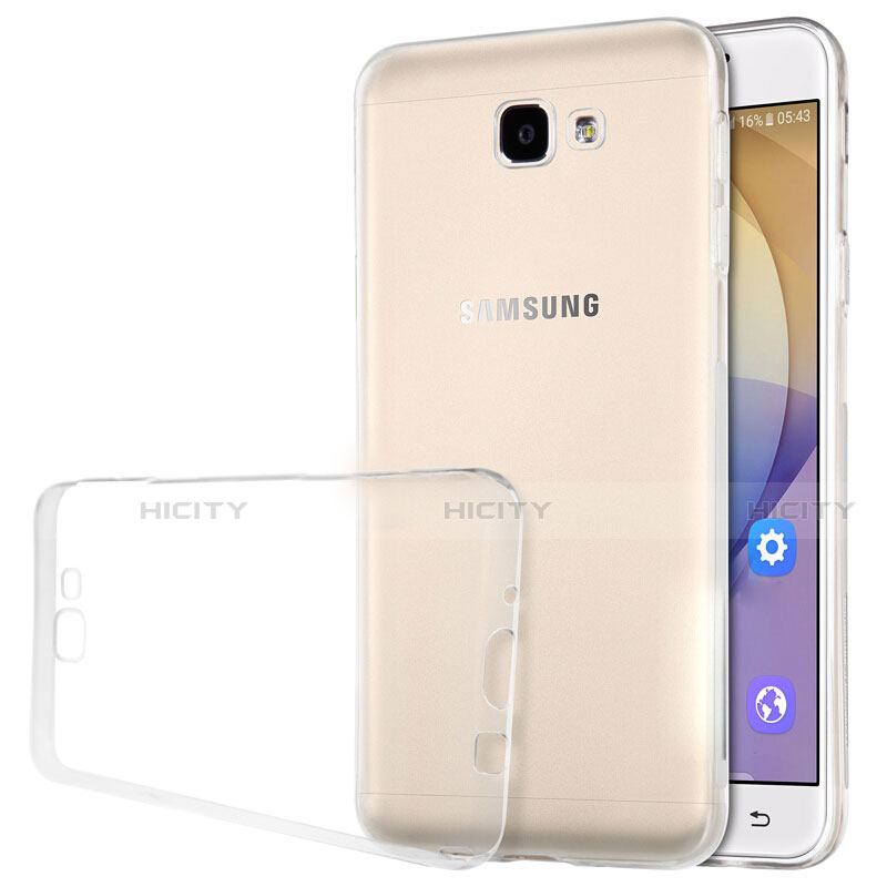 Samsung Galaxy J7 Prime用極薄ソフトケース シリコンケース 耐衝撃 全面保護 クリア透明 T02 サムスン クリア