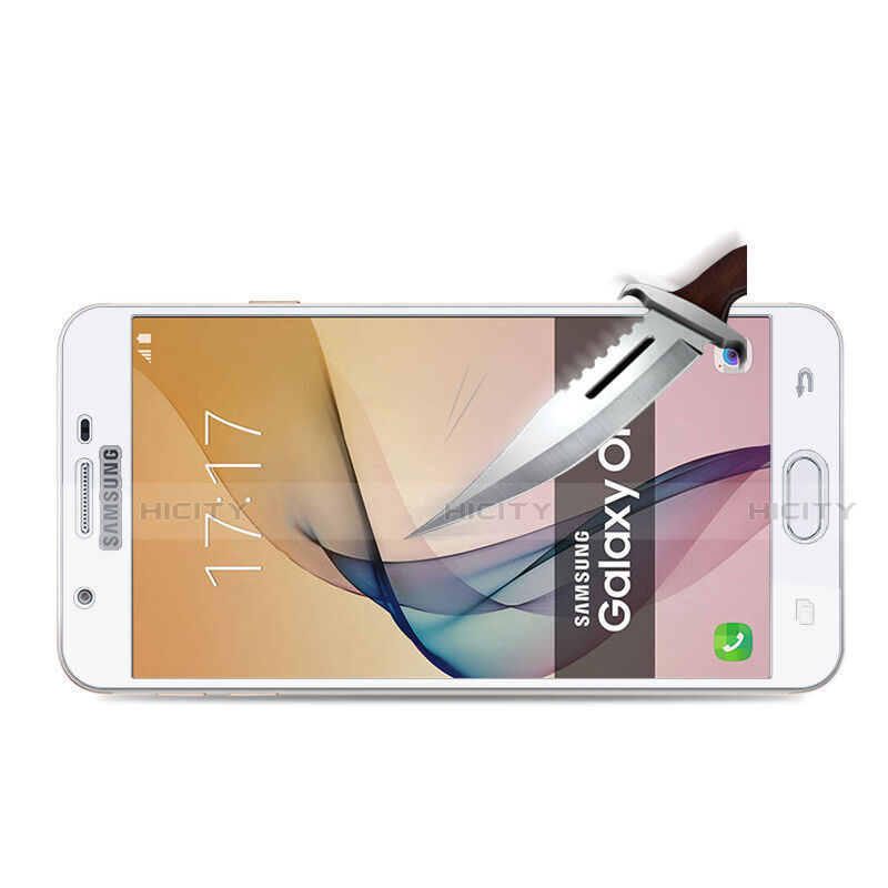 Samsung Galaxy J7 Prime用強化ガラス フル液晶保護フィルム サムスン ホワイト