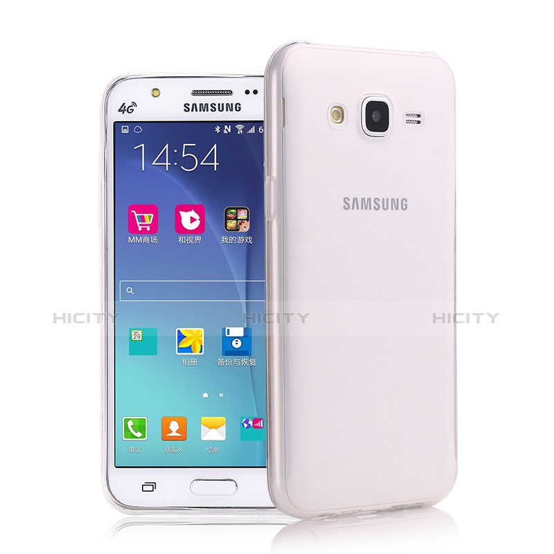 Samsung Galaxy J7 SM-J700F J700H用極薄ソフトケース シリコンケース 耐衝撃 全面保護 クリア透明 サムスン クリア