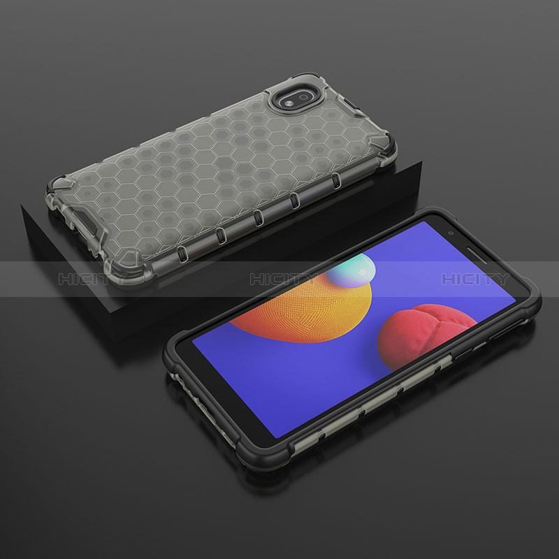 Samsung Galaxy M01 Core用360度 フルカバー ハイブリットバンパーケース クリア透明 プラスチック カバー AM2 サムスン 