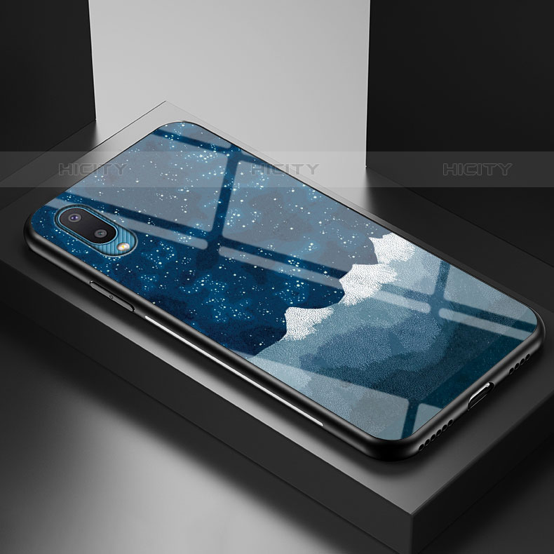 Samsung Galaxy M02用ハイブリットバンパーケース プラスチック パターン 鏡面 カバー LS1 サムスン 