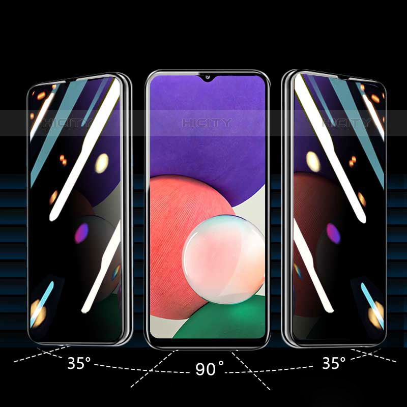 Samsung Galaxy M02用反スパイ 強化ガラス 液晶保護フィルム S01 サムスン クリア