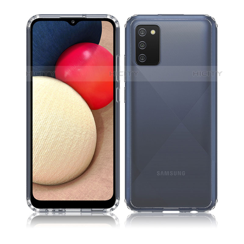Samsung Galaxy M02s用極薄ソフトケース シリコンケース 耐衝撃 全面保護 クリア透明 カバー サムスン クリア