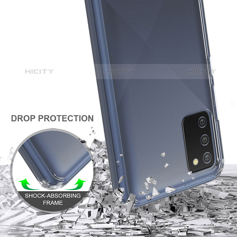 Samsung Galaxy M02s用極薄ソフトケース シリコンケース 耐衝撃 全面保護 クリア透明 カバー サムスン クリア