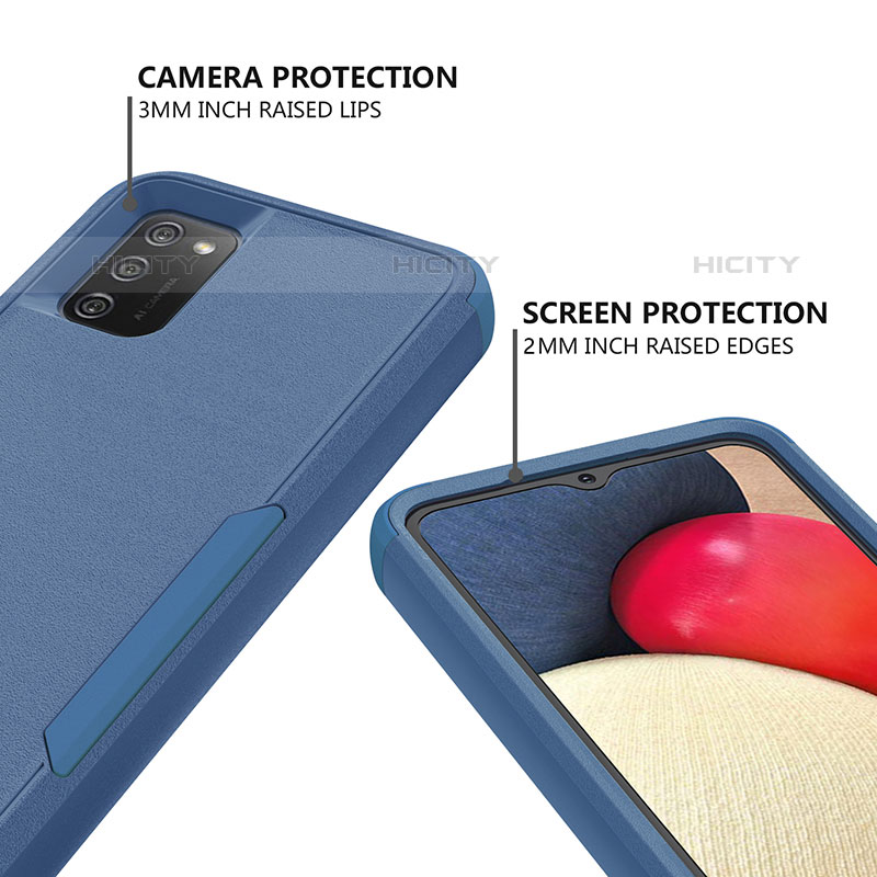 Samsung Galaxy M02s用ハイブリットバンパーケース プラスチック 兼シリコーン カバー 前面と背面 360度 フル MQ1 サムスン 