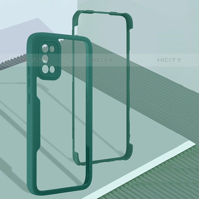 Samsung Galaxy M02s用360度 フルカバー ハイブリットバンパーケース クリア透明 プラスチック カバー MJ1 サムスン 