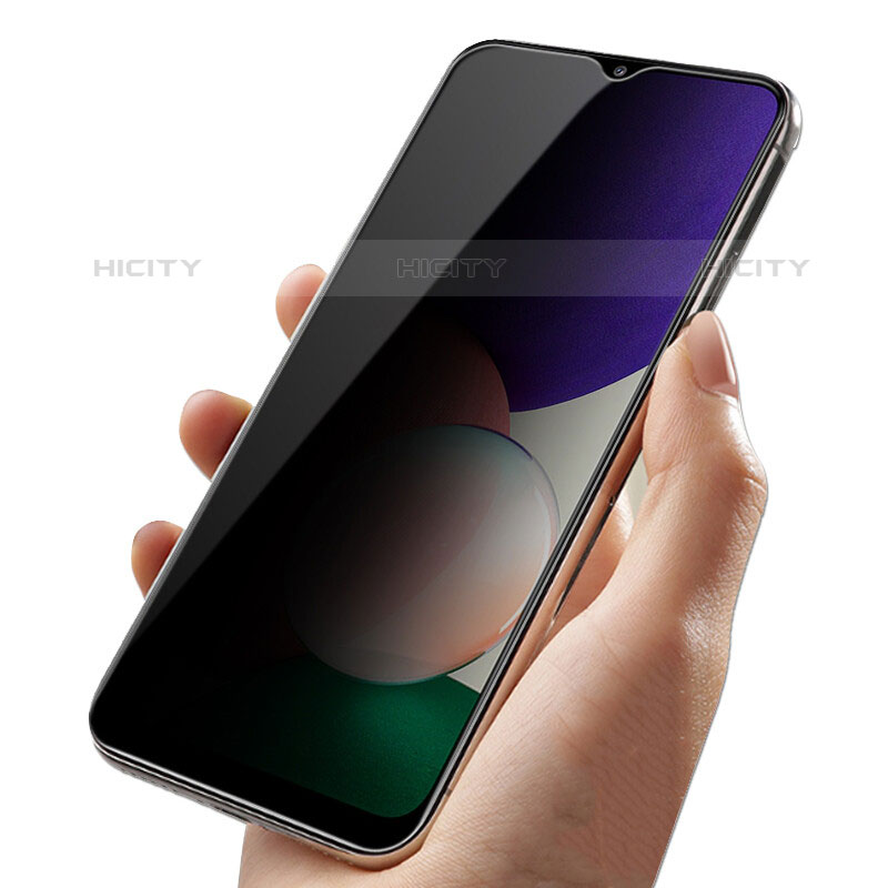 Samsung Galaxy M02s用反スパイ 強化ガラス 液晶保護フィルム S08 サムスン クリア