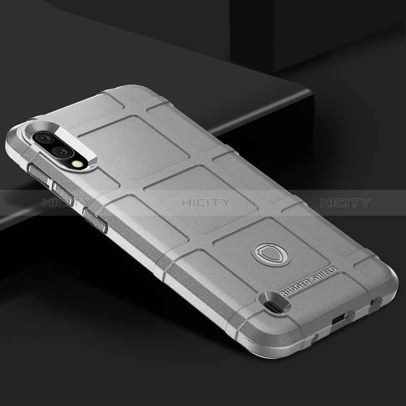 Samsung Galaxy M10用360度 フルカバー極薄ソフトケース シリコンケース 耐衝撃 全面保護 バンパー J01S サムスン グレー