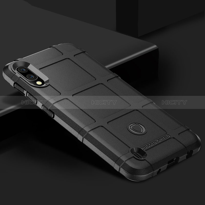 Samsung Galaxy M10用360度 フルカバー極薄ソフトケース シリコンケース 耐衝撃 全面保護 バンパー J01S サムスン ブラック