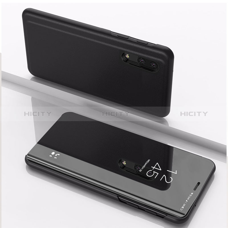 Samsung Galaxy M10用手帳型 レザーケース スタンド 鏡面 カバー サムスン ブラック