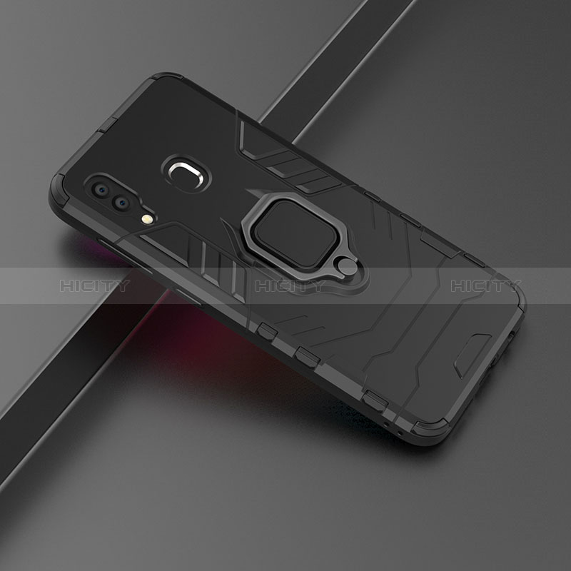 Samsung Galaxy M10S用ハイブリットバンパーケース プラスチック アンド指輪 マグネット式 S02 サムスン 