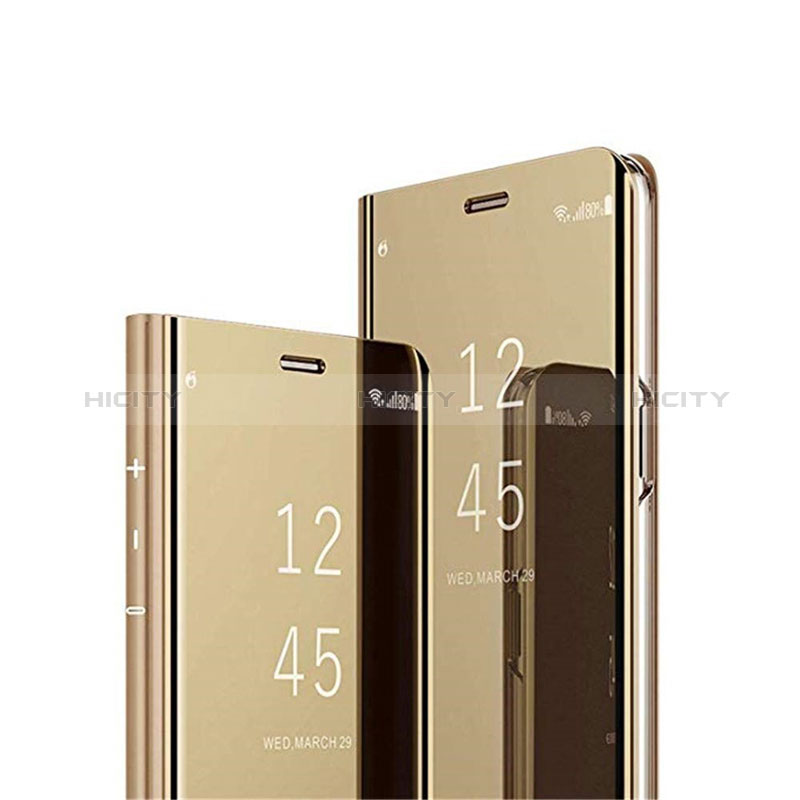 Samsung Galaxy M11用手帳型 レザーケース スタンド 鏡面 カバー L02 サムスン ゴールド