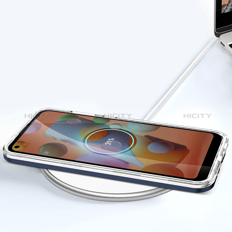Samsung Galaxy M11用ハイブリットバンパーケース クリア透明 プラスチック 鏡面 カバー MQ1 サムスン 