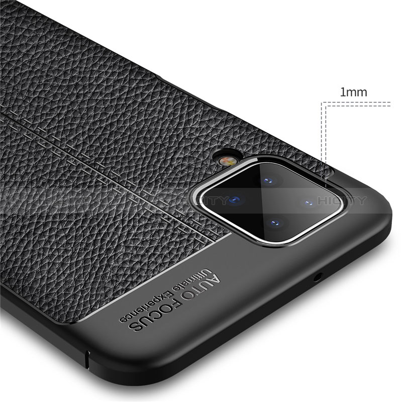 Samsung Galaxy M12用シリコンケース ソフトタッチラバー レザー柄 カバー サムスン 